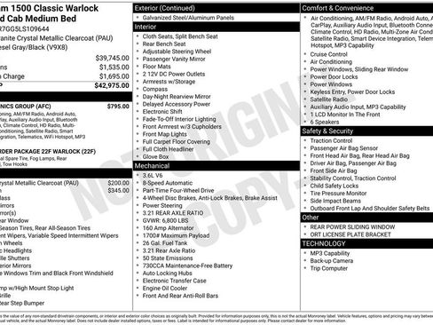 Used 2020 RAM 1500 Classic Warlock w/ Electronics Group AWD/4WD image 2