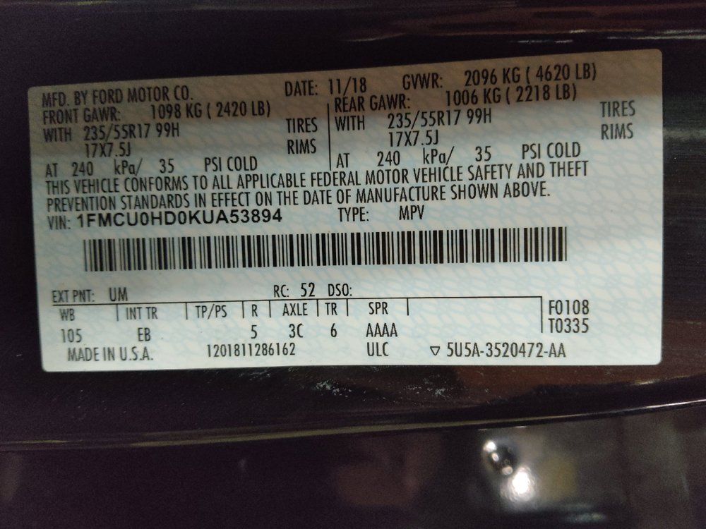 Used 2019 Ford Escape SEL FWD image 33