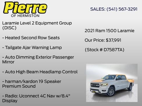 Used 2021 RAM 1500 Laramie AWD/4WD image 12