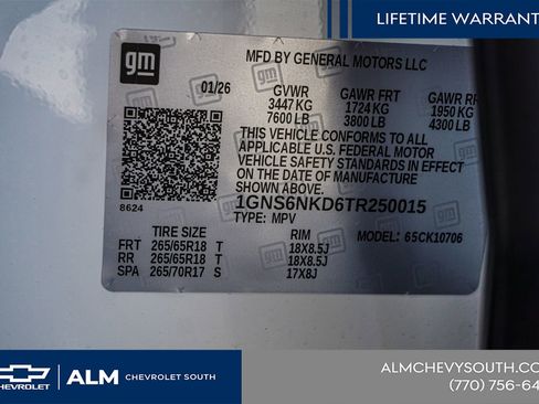 New 2026 Chevrolet Tahoe LT image 64