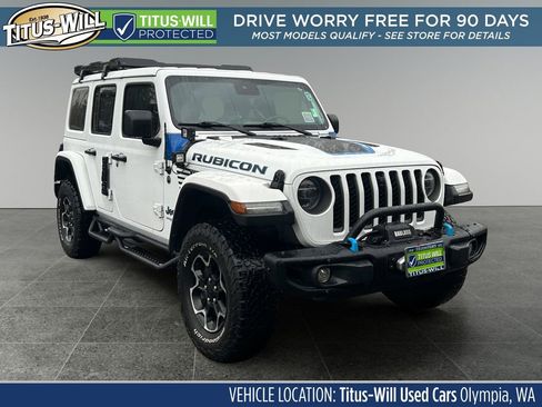 Used 2021 Jeep Wrangler Unlimited Rubicon 4xe w/ Steel Bumper Group image 1