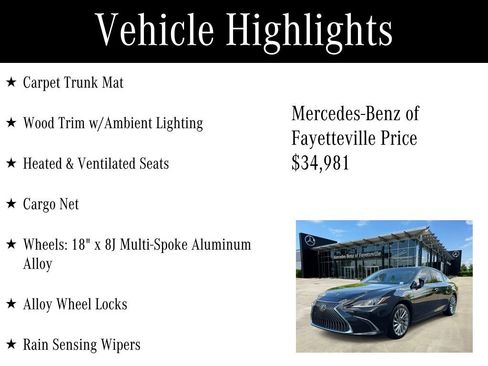 Used 2020 Lexus ES 350 w/ Accessory Package FWD image 12