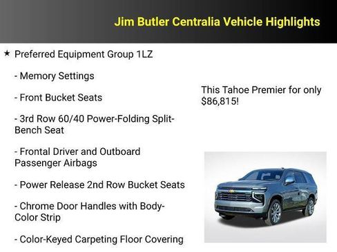 New 2026 Chevrolet Tahoe Premier AWD/4WD image 8