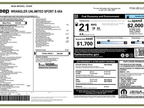 Used 2022 Jeep Wrangler Unlimited Sport image 4