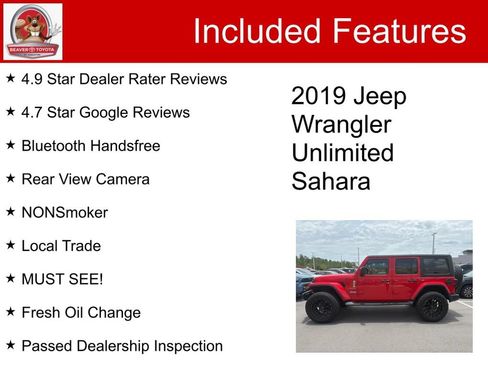 Used 2019 Jeep Wrangler Unlimited Sahara AWD/4WD image 5