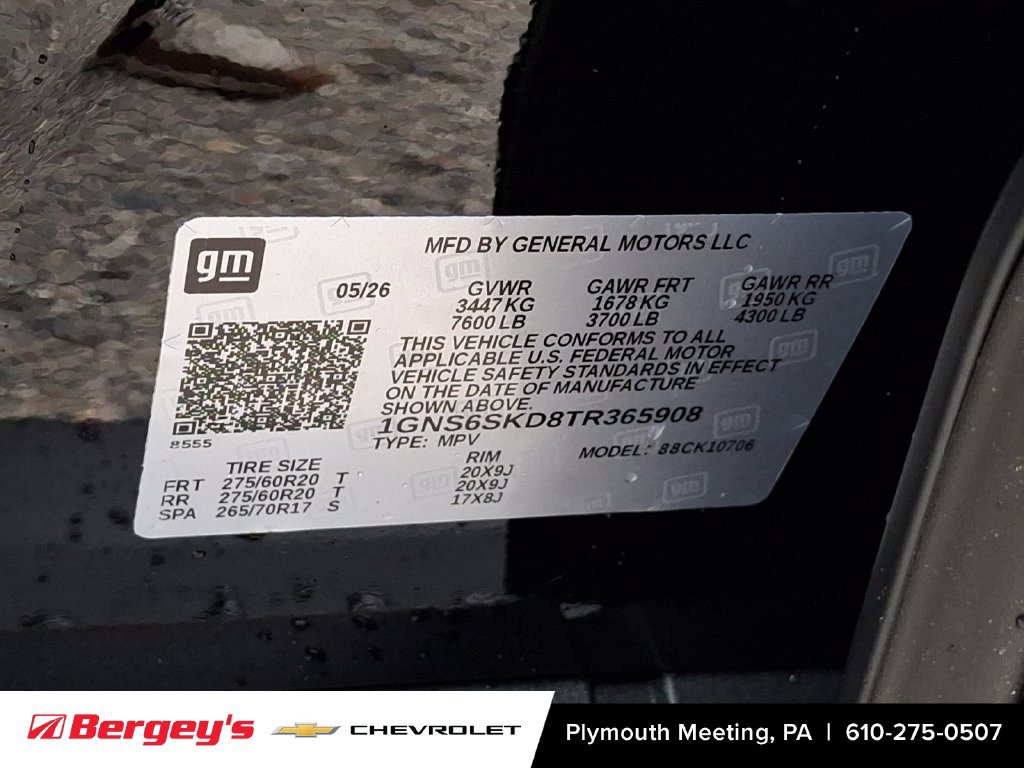 Used 2026 Chevrolet Tahoe Premier w/ Sun And Tow Package AWD/4WD image 18