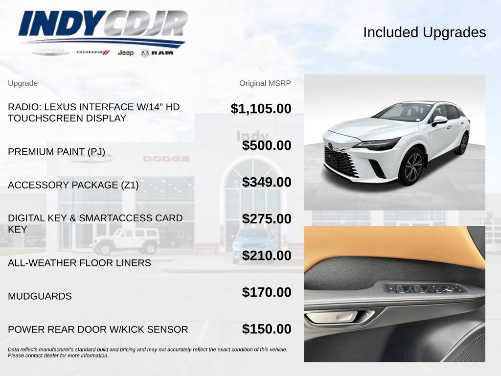 Used 2025 Lexus RX 350 Premium w/ Accessory Package (Z1) AWD/4WD image 4