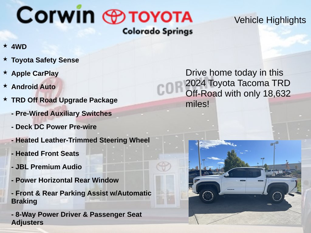Used 2024 Toyota Tacoma TRD Off-Road w/ TRD Off Road Upgrade Package AWD/4WD image 6