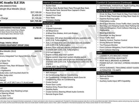 Certified 2021 GMC Acadia SLE w/ Driver Convenience Package AWD/4WD image 30