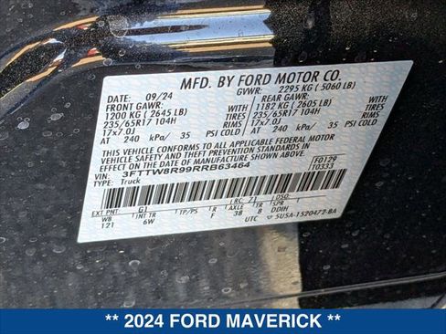 New 2024 Ford Maverick Tremor w/ Tremor Off-Road Package image 23