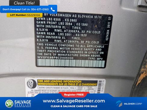 Used 2012 Volkswagen Touareg Sport AWD/4WD image 16
