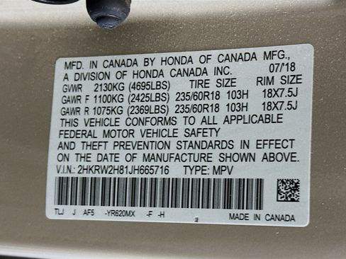Used 2018 Honda CR-V EX-L image 12