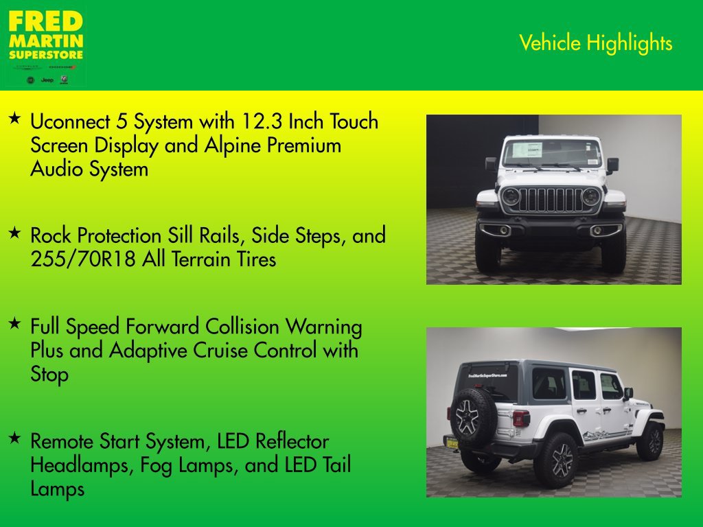 New 2026 Jeep Wrangler Unlimited Sahara w/ Rockslide Package AWD/4WD image 15