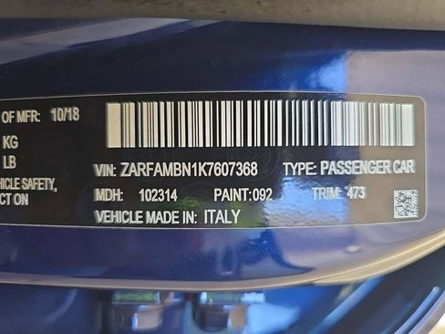 Used 2019 Alfa Romeo Giulia Ti Sport w/ Quick Order Package 22U Sport image 5