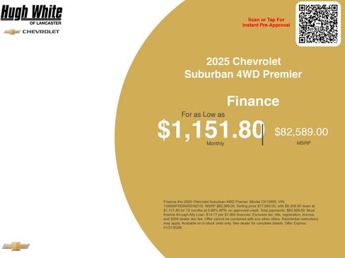 New 2025 Chevrolet Suburban Premier image 7