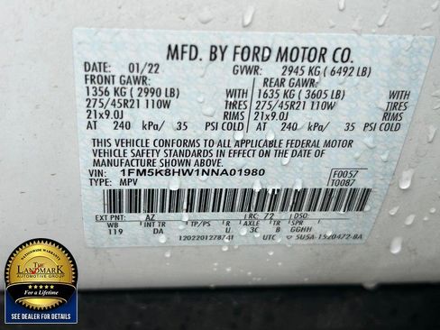 Used 2022 Ford Explorer Platinum w/ Class IV Trailer Tow Package image 24