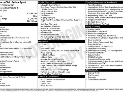 Used 2024 Honda Civic Sport image 3