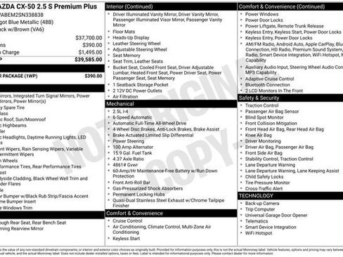 Used 2025 MAZDA CX-50 AWD 2.5 S w/ Weather Package image 39