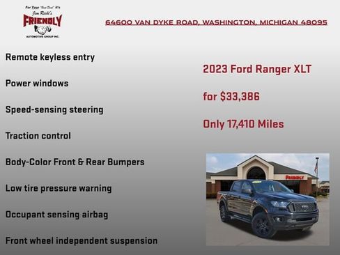 Used 2023 Ford Ranger XLT w/ Equipment Group 301A Mid image 25