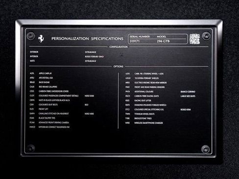 Certified 2025 Ferrari 296 GTB RWD image 57