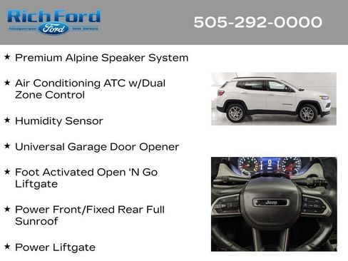 Used 2022 Jeep Compass Latitude w/ Sun and Sound Group AWD/4WD image 43