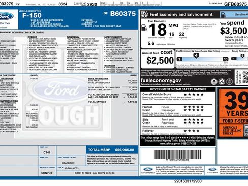Used 2016 Ford F150 Lariat w/ Equipment Group 502A Luxury AWD/4WD image 44