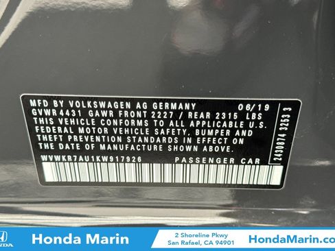 Used 2019 Volkswagen e-Golf SE w/ Driver Assistance Package FWD image 37