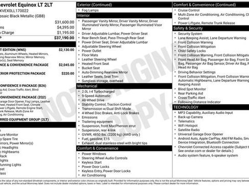 Certified 2020 Chevrolet Equinox LT w/ Midnight Edition AWD/4WD image 38