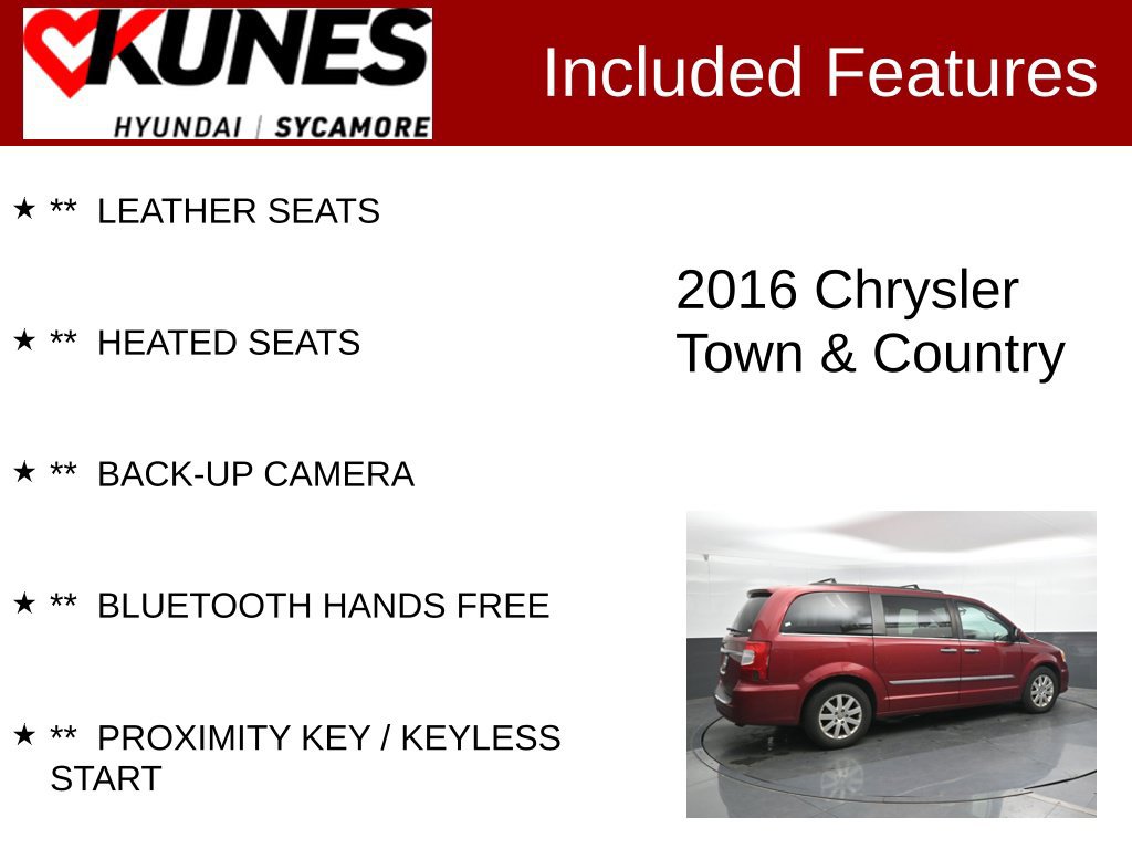 Used 2016 Chrysler Town & Country Touring w/ Driver Convenience Group FWD image 2