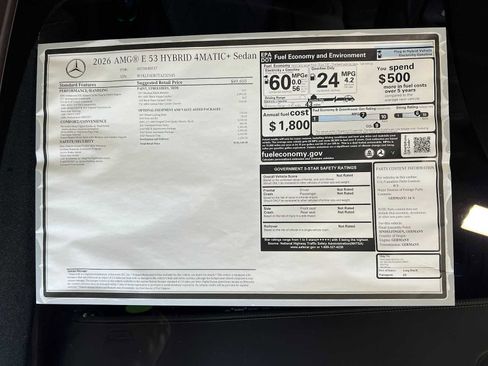 New 2026 Mercedes-Benz E 53 AMG e 4MATIC Sedan image 41