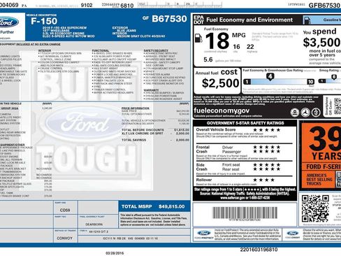 Used 2016 Ford F150 XLT w/ Equipment Group 302A Luxury AWD/4WD image 30