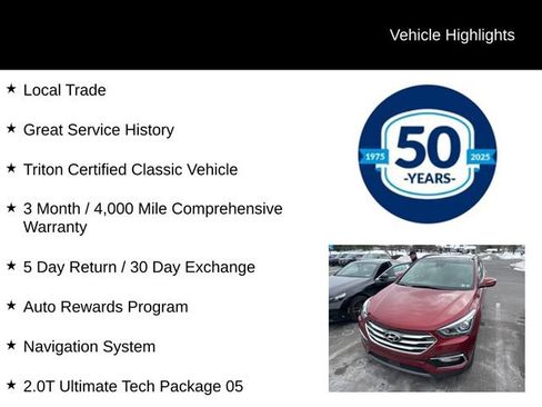 Used 2017 Hyundai Santa Fe Sport w/ 2.0T Ultimate Tech Package 05 image 5