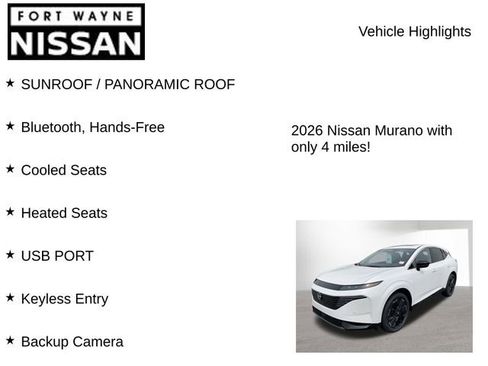 New 2026 Nissan Murano Platinum w/ Cargo Package AWD/4WD image 8
