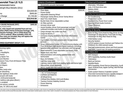 Used 2021 Chevrolet Trax LS w/ Tint and Cruise Package AWD/4WD image 33