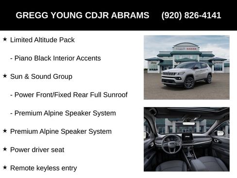 New 2025 Jeep Compass Limited w/ Sun & Sound Group image 12