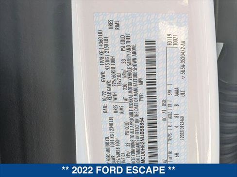 Used 2022 Ford Escape SEL FWD image 24
