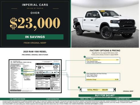 Used 2025 RAM 1500 Rebel w/ Rebel Level 1 Equipment Group AWD/4WD image 3