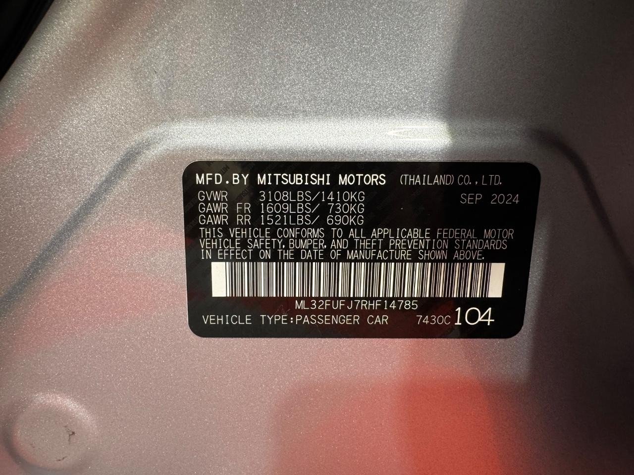 Used 2024 Mitsubishi Mirage G4 LE FWD image 24