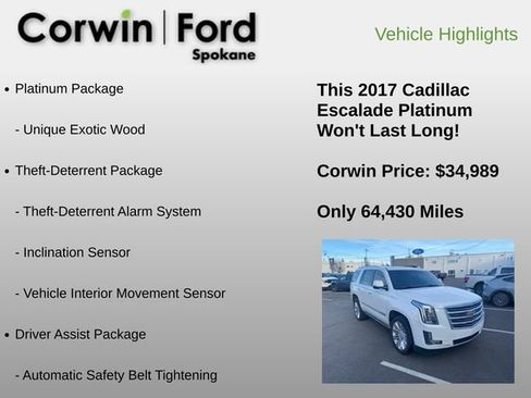 Used 2017 Cadillac Escalade Platinum image 12