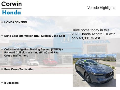 Used 2023 Honda Accord EX image 6