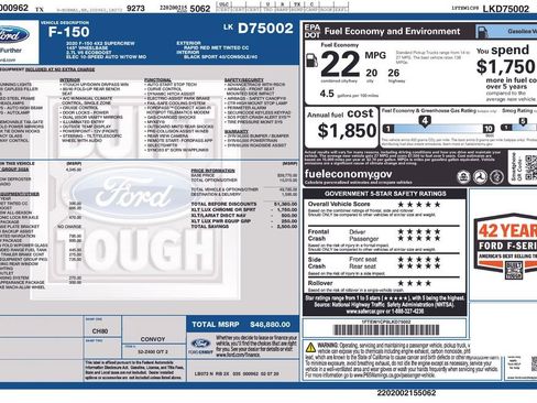 Used 2020 Ford F150 XLT w/ Equipment Group 302A Luxury image 8