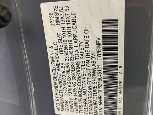 New 2026 Honda Odyssey Touring image 17