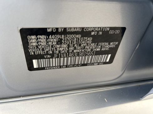 Used 2020 Subaru WRX w/ Popular Package #3 (IZT) image 39