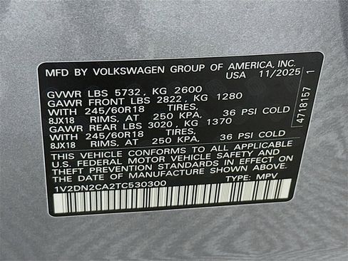 New 2026 Volkswagen Atlas SE image 26