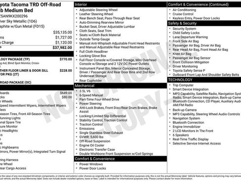 Used 2019 Toyota Tacoma TRD Off-Road w/ Technology Package image 49