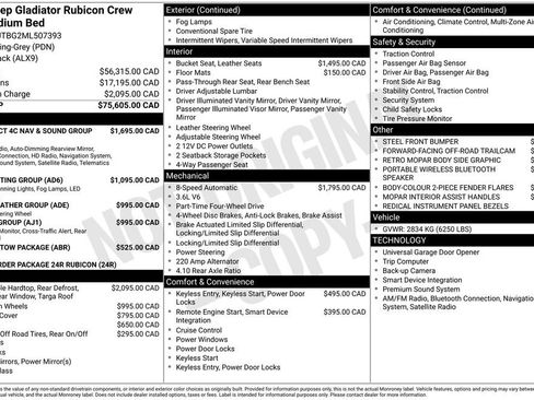 Used 2021 Jeep Gladiator Rubicon w/ Uconnect 4C Nav & Sound Group image 29