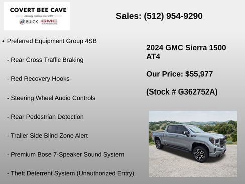 Used 2024 GMC Sierra 1500 AT4 w/ Technology Package AWD/4WD image 36