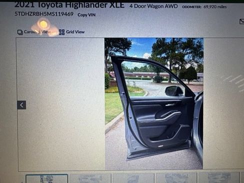 Used 2021 Toyota Highlander XLE AWD/4WD image 3