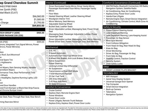 Used 2023 Jeep Grand Cherokee Summit w/ Luxury Tech Group V image 3