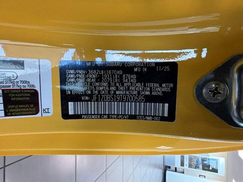 Used 2026 Subaru BRZ Series.Yellow image 29